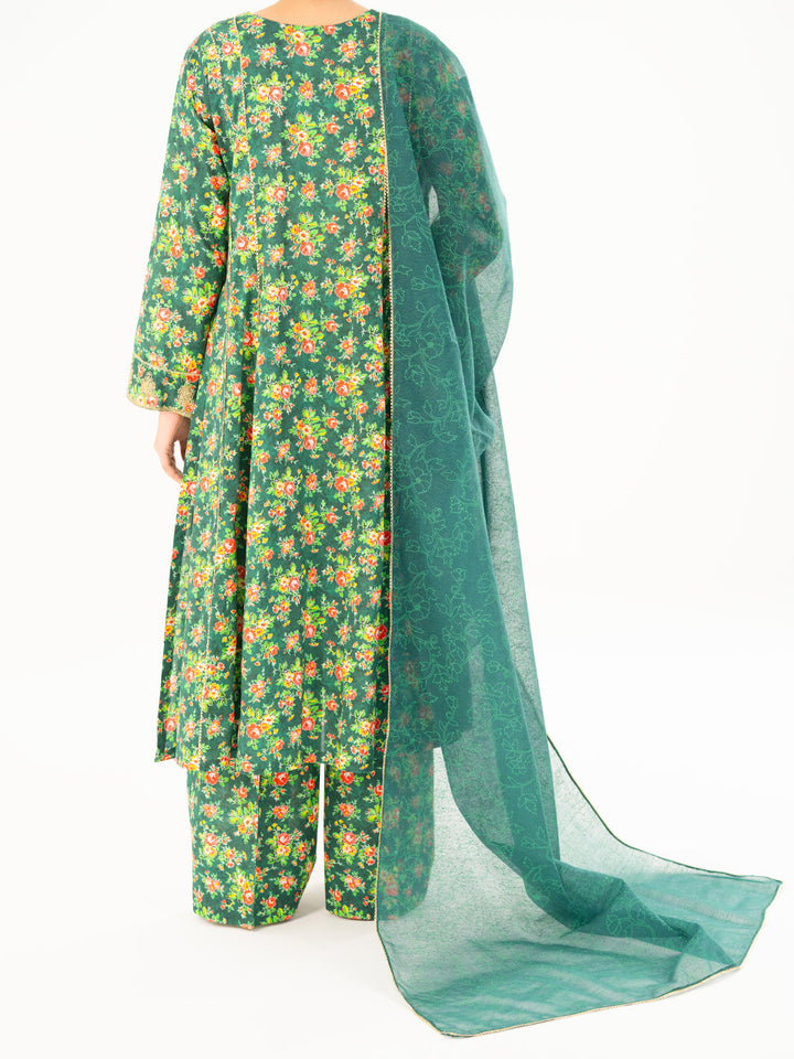 Cambric Green Stitched Suit - Almirah