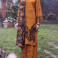 Viscose Mustard Stitched Suit - Almirah