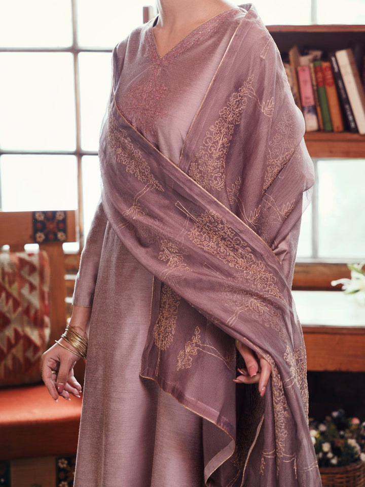 Poly Cotton Fawn Stitched Suit - Almirah