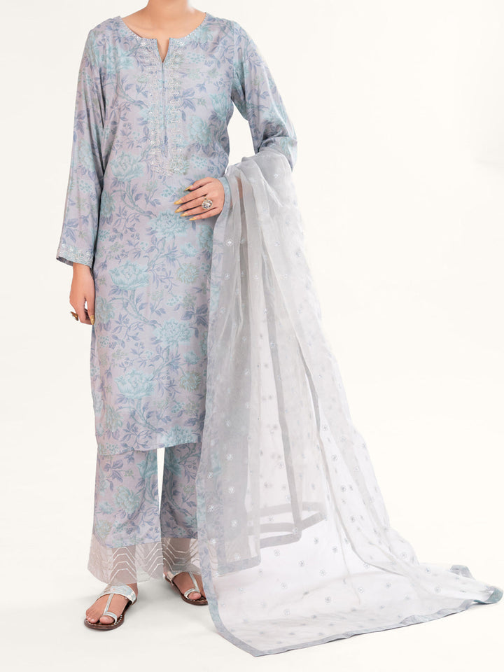 Viscose Grey Stitched Suit - Almirah