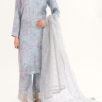 Viscose Grey Stitched Suit - Almirah