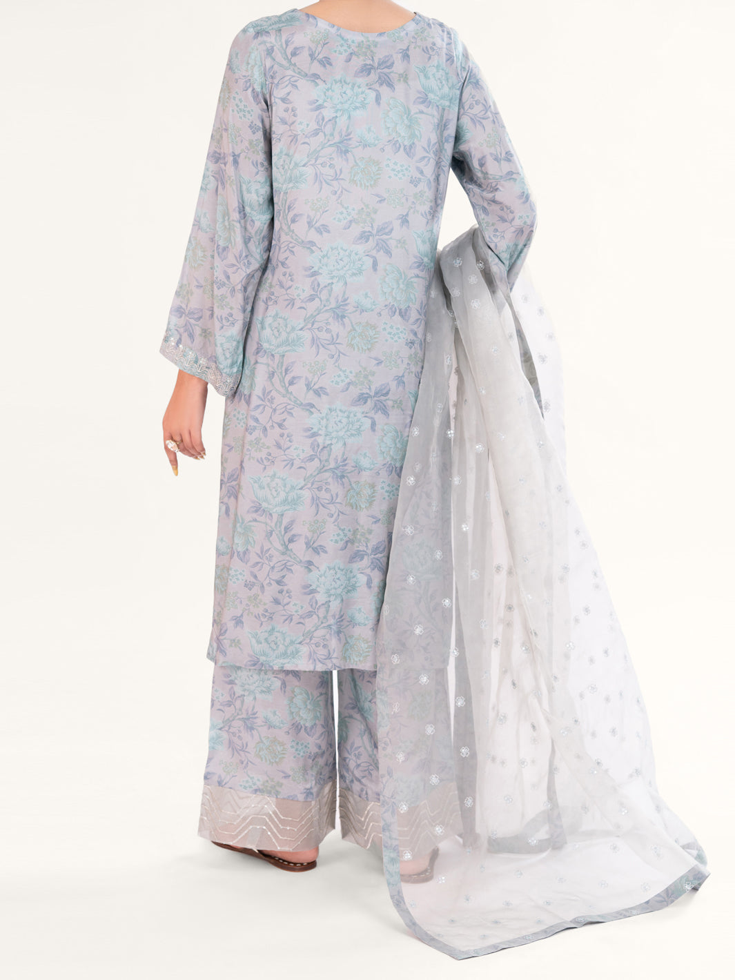 Viscose Grey Stitched Suit - Almirah