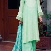 Thai Silk Light Green Stitched Suit - Almirah