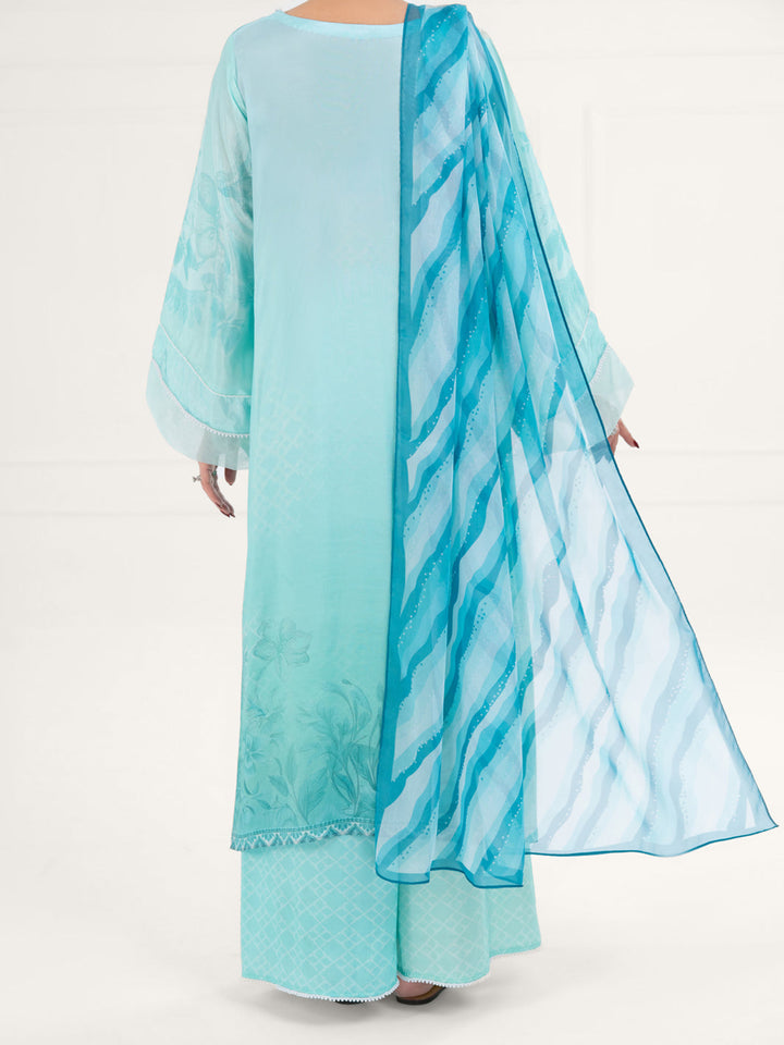 Thai Silk Ferozi Stitched Suit - Almirah