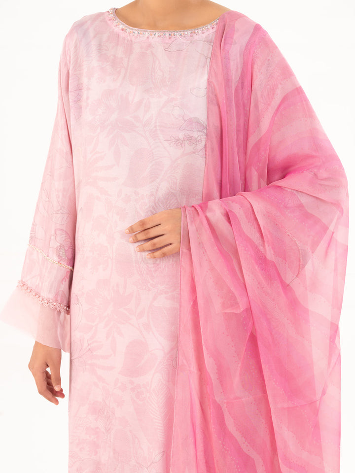 Thai Silk Light Pink Stitched Suit - Almirah