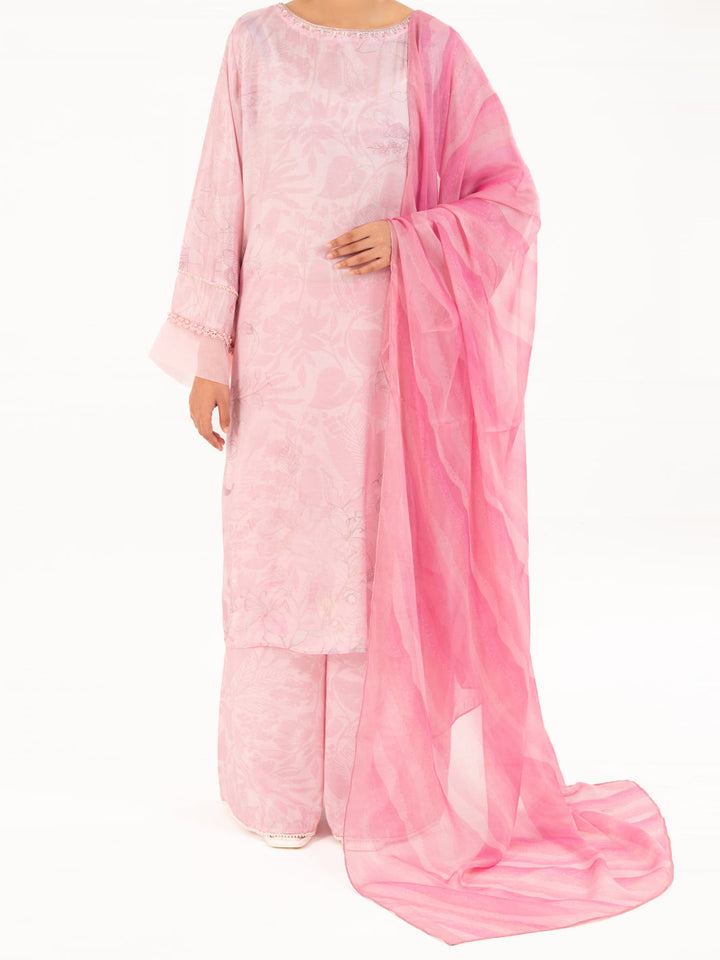 Thai Silk Light Pink Stitched Suit - Almirah