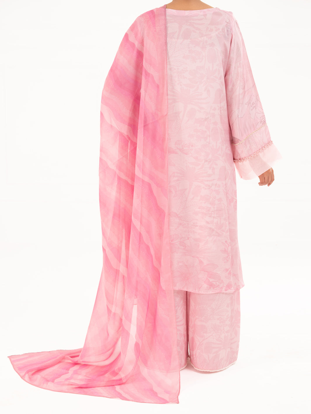 Thai Silk Light Pink Stitched Suit - Almirah