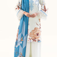 Cambric Cream Unstitched Suit - Almirah