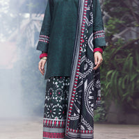 Cambric Charcoal Stitched Suit - Almirah