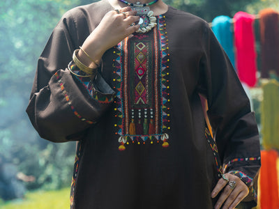 Cambric Brown Kurti - Almirah