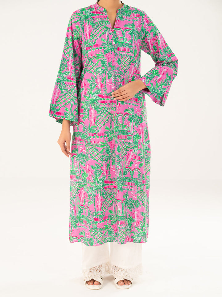 Cambric Green Kurti - Almirah