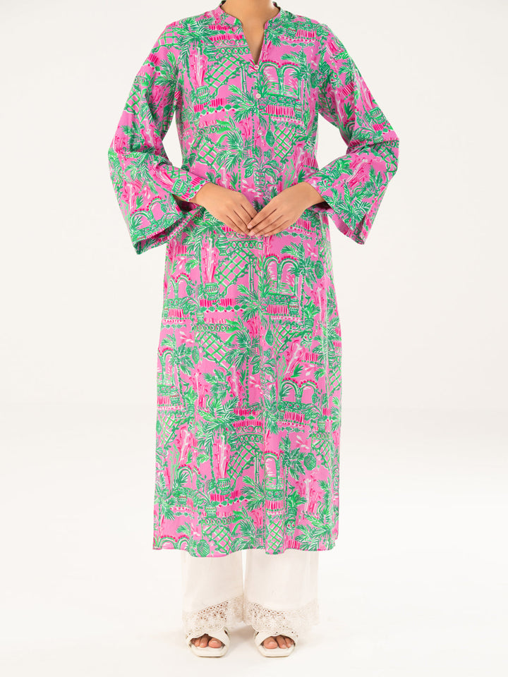 Cambric Green Kurti - Almirah