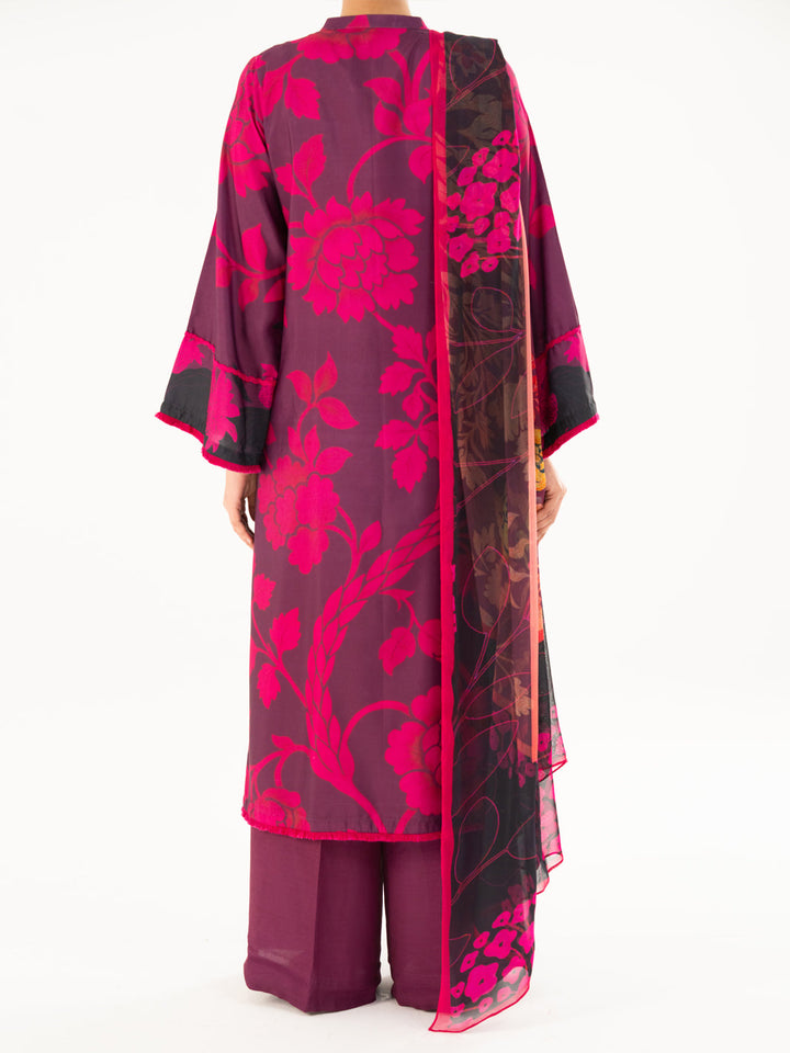 Cambric Purple Unstitched Suit - Almirah