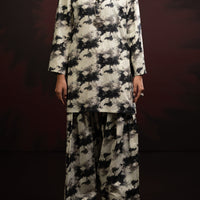 Dobby Black Stitched Suit - Almirah