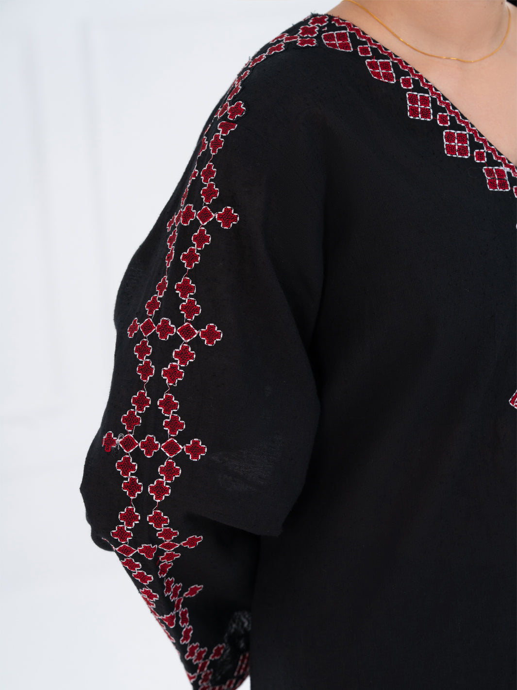 Cambric Black Stitched Suit - Almirah