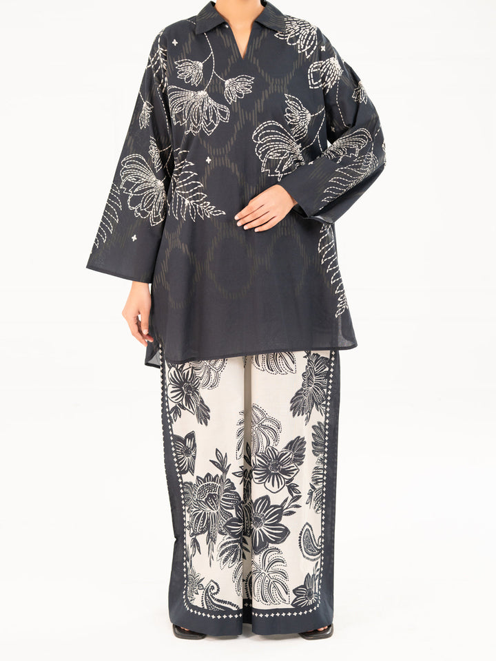 Cambric Black Kurti - Almirah