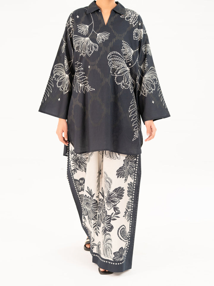 Cambric Black Kurti - Almirah