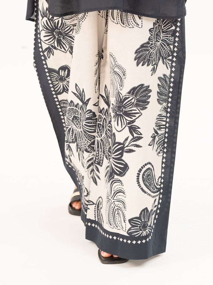 Cotton Lawn Beige Trousers - Almirah
