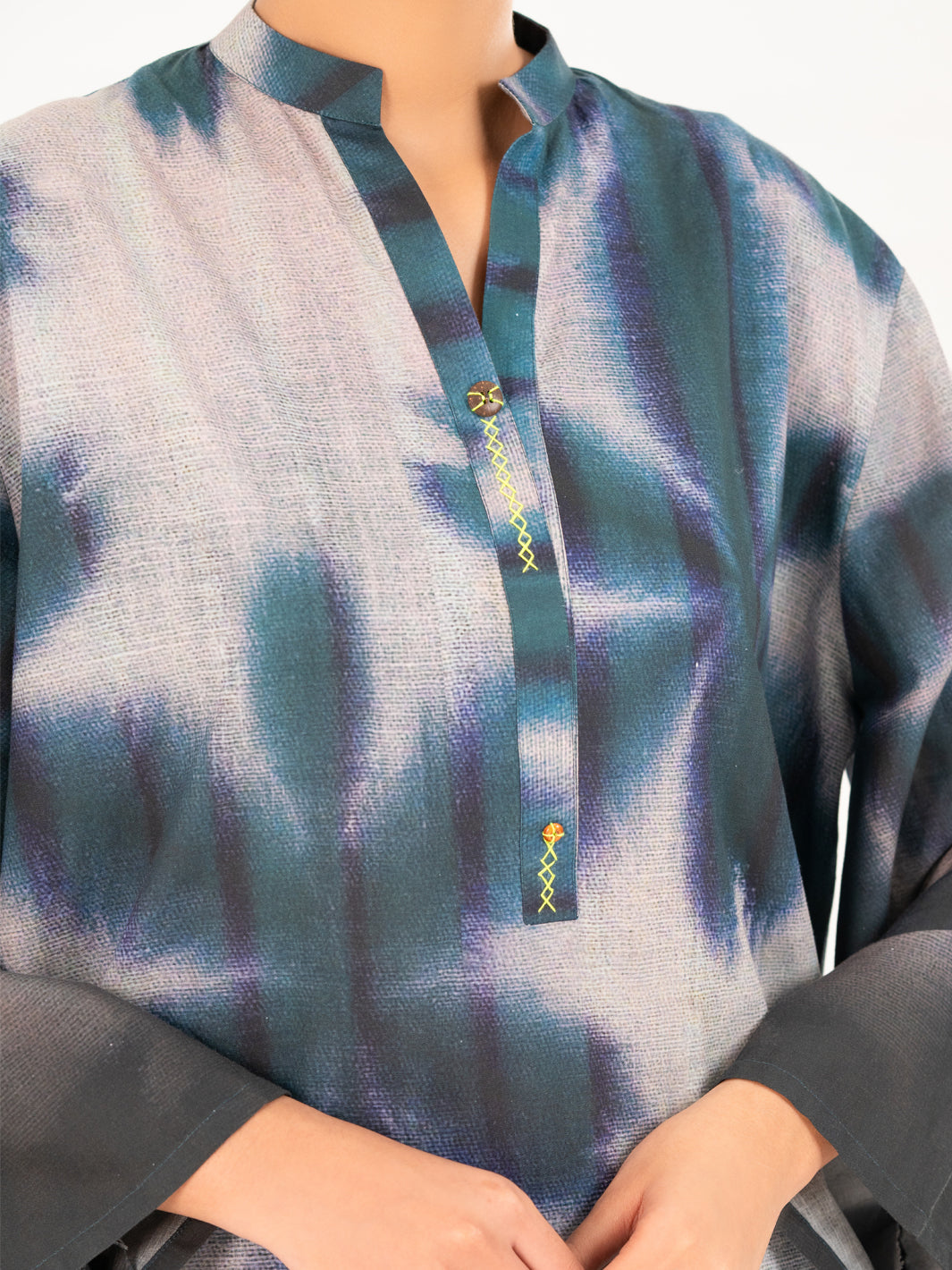 Cambric Teal Kurti - Almirah