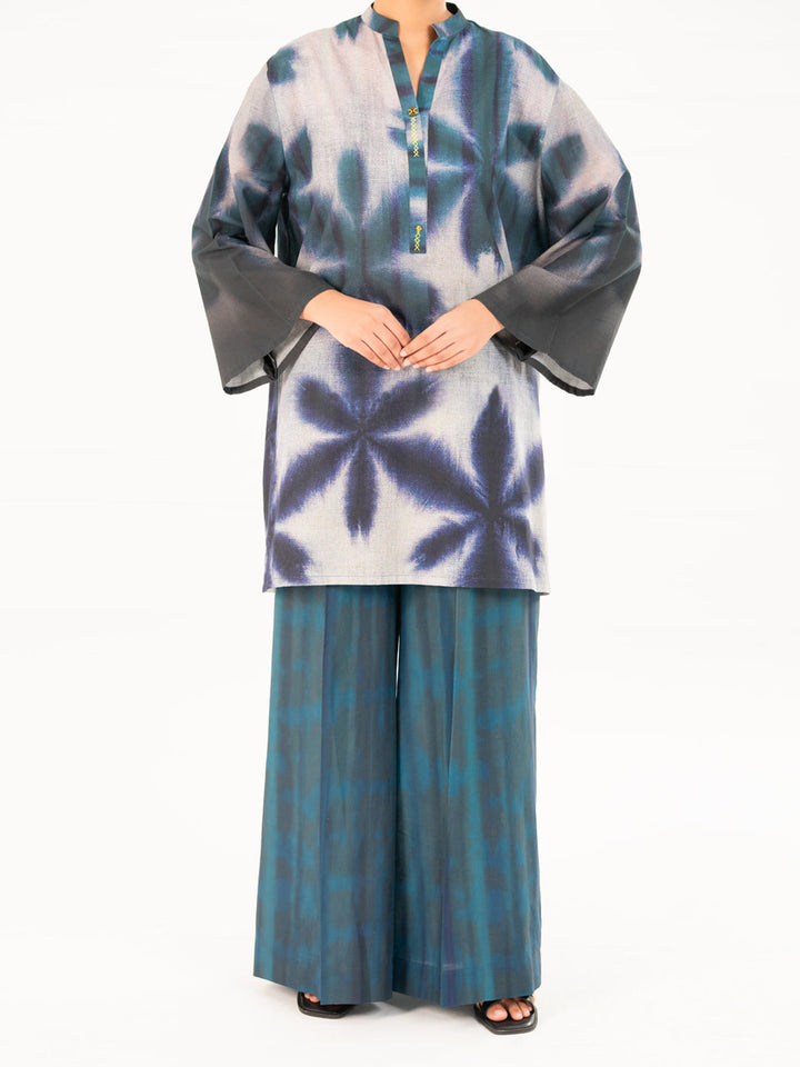 Cambric Teal Kurti - Almirah