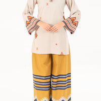 Cambric Beige Kurti - Almirah