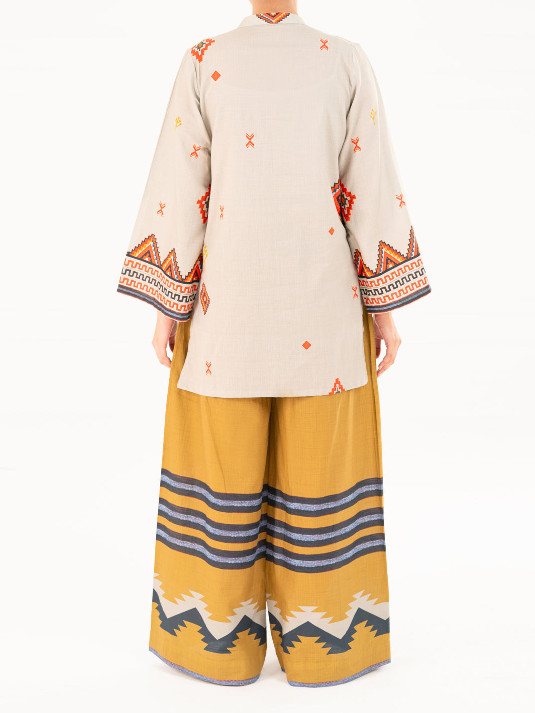 Cambric Beige Kurti - Almirah
