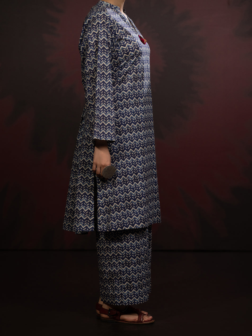 Cambric Blue Stitched Suit - Almirah