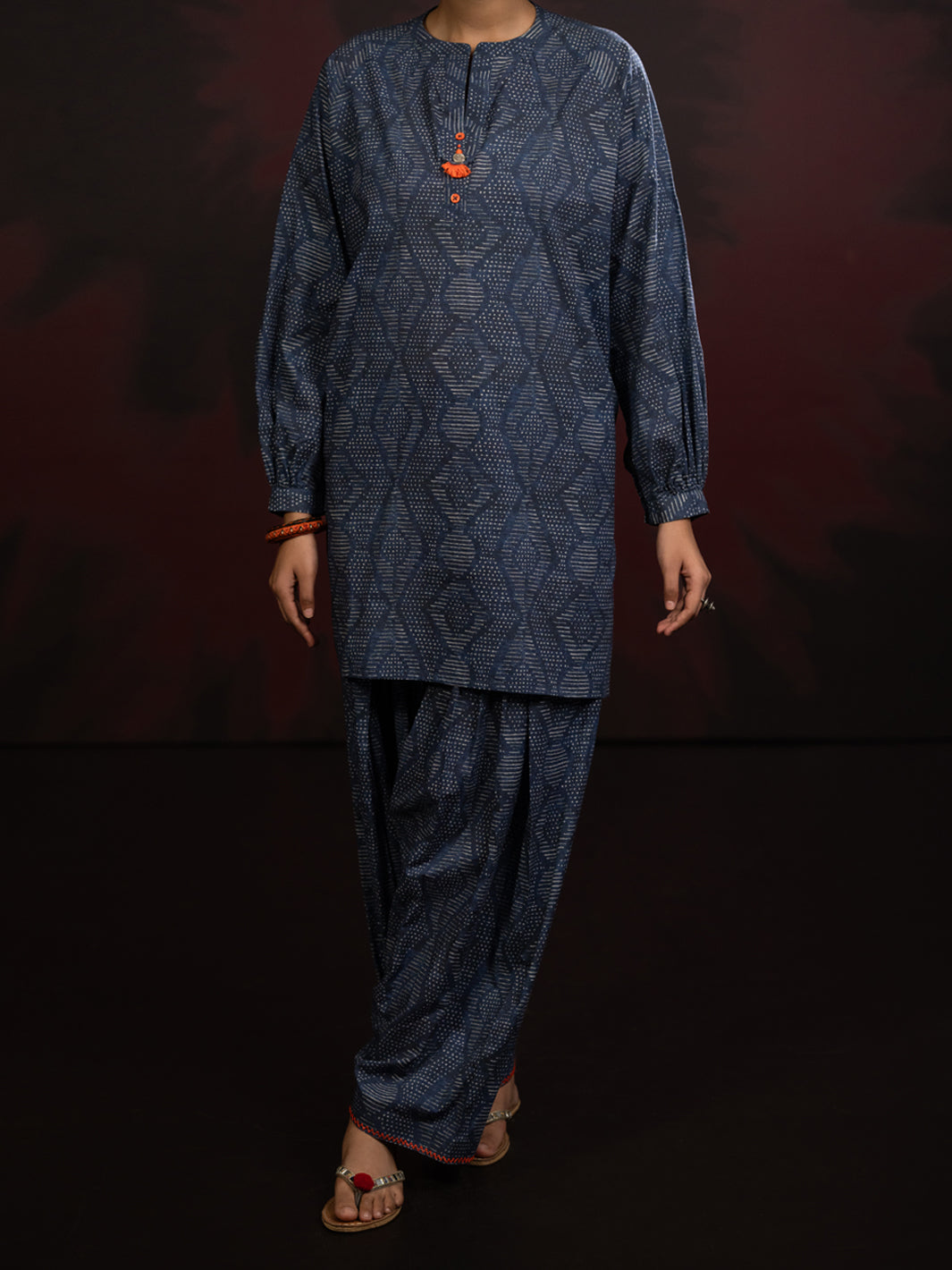 Cambric Charcoal Stitched Suit - Almirah