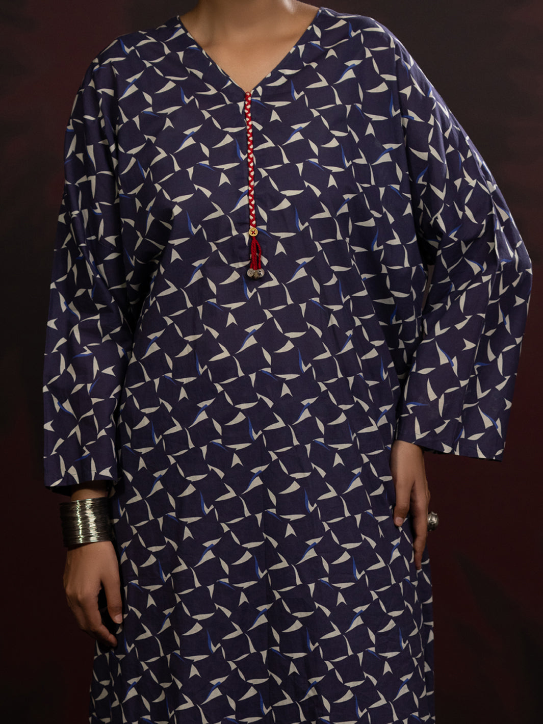 Cambric Blue Stitched Suit - Almirah