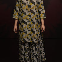 Slub Khaddar Charcoal Stitched Suit - Almirah
