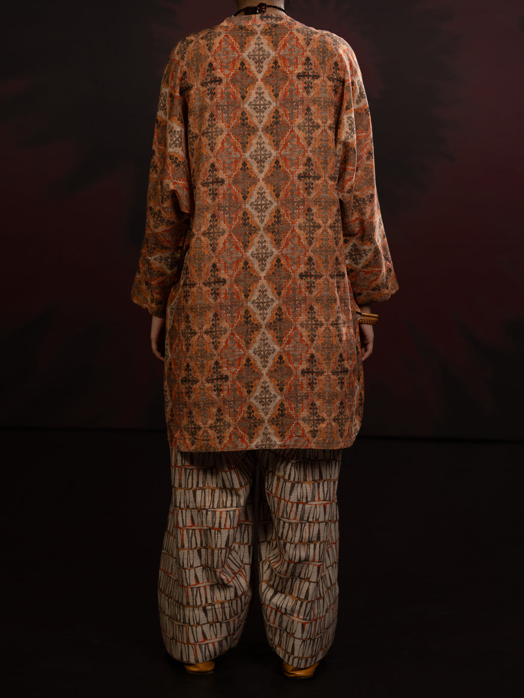 Slub Khaddar Copper Stitched Suit - Almirah