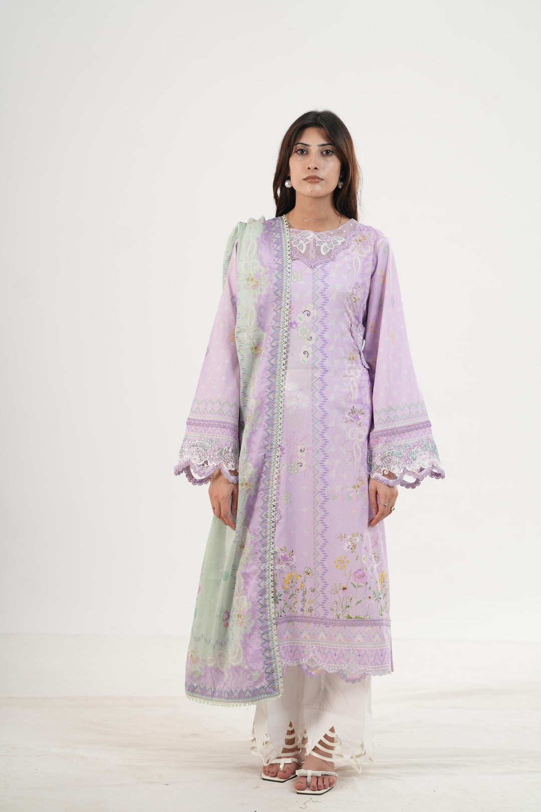 Fiona - Qalamkar Q Prints Festive Stitched