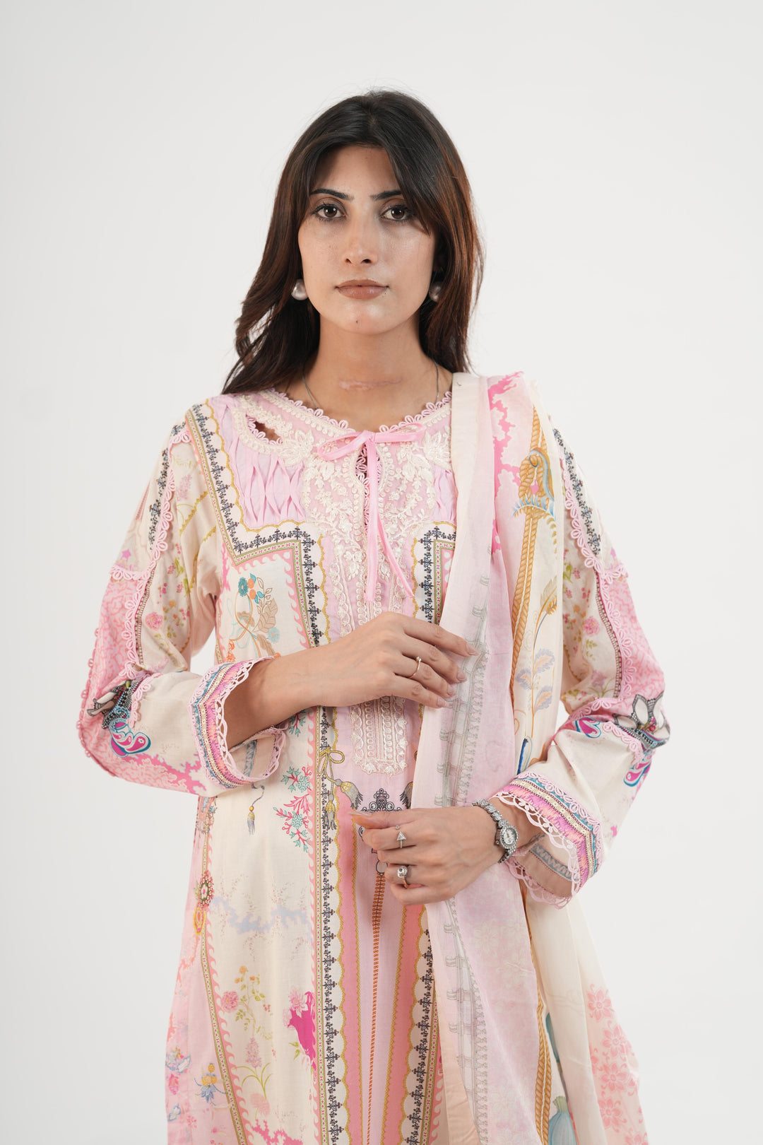 Elara - Qalamkar Q Prints Festive Stitched