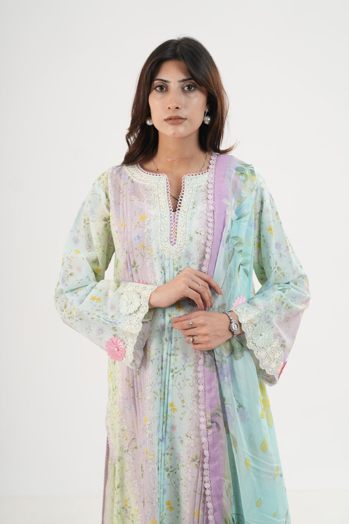 Xeina - Qalamkar Q Prints Festive Stitched