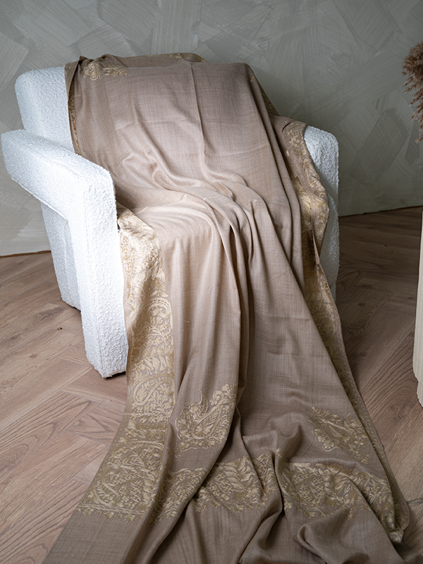 Dordaar Beige Shawl  - Janan