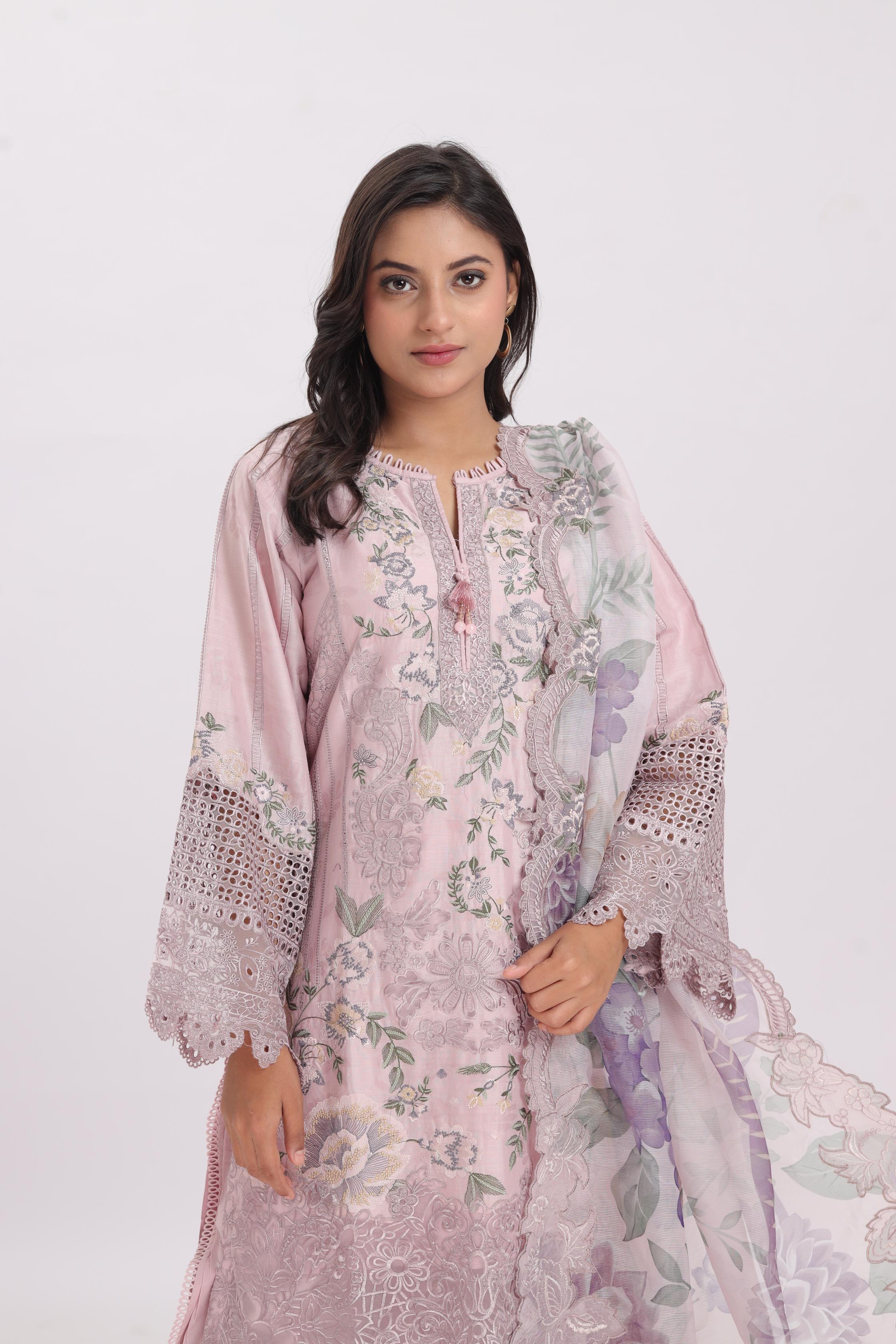 Design 8 - Baroque Eid Swiss Lawn Stitched – Janan