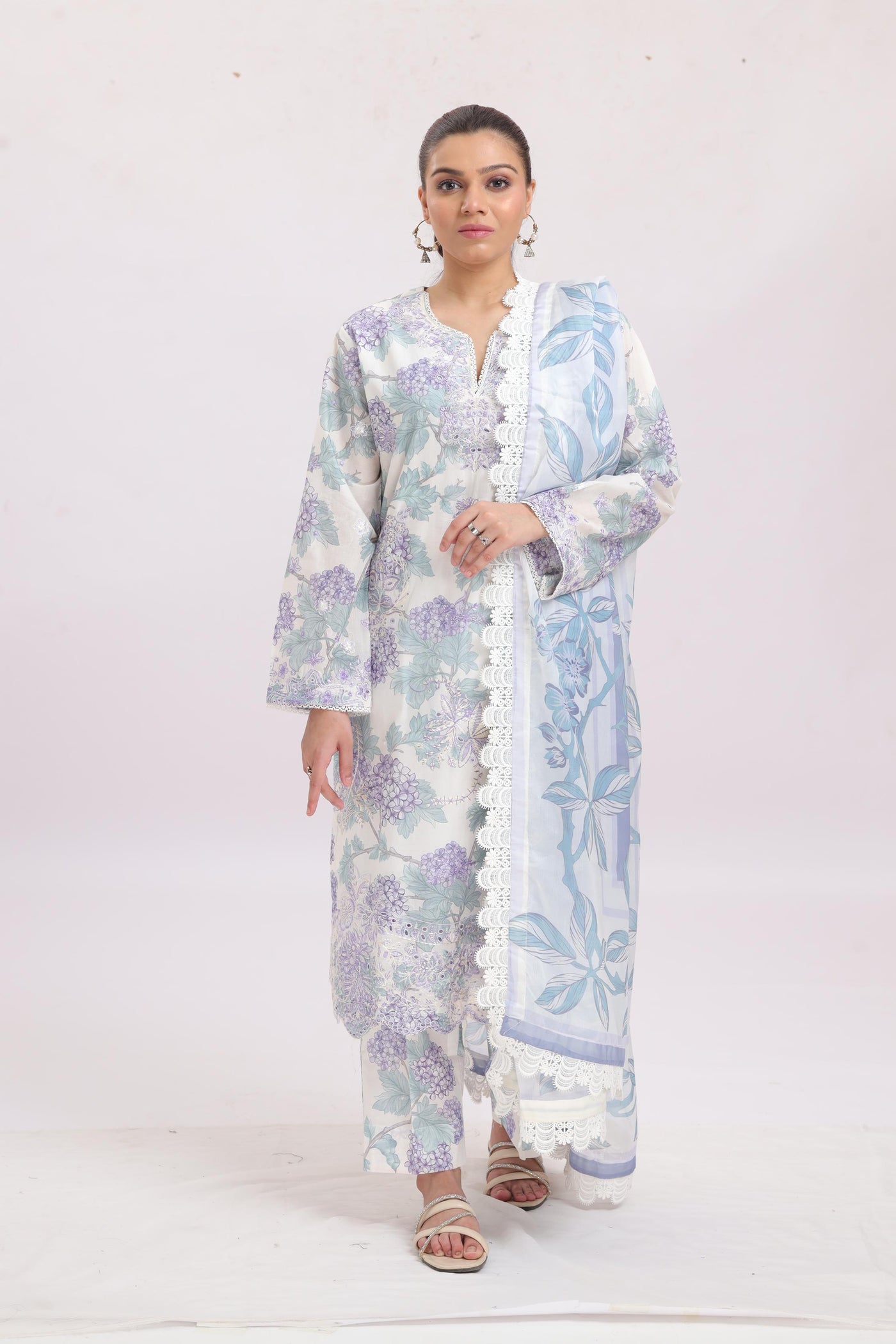 Bloomsway - Ayzel Printed Embroidered Stitched