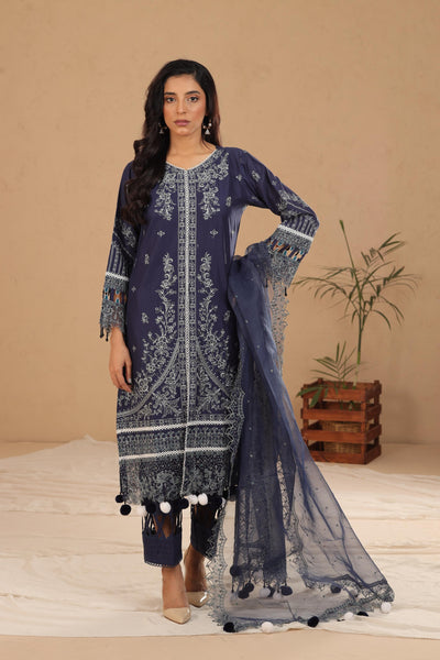 Blue Ochre - Farasha Luxury Lawn Collection