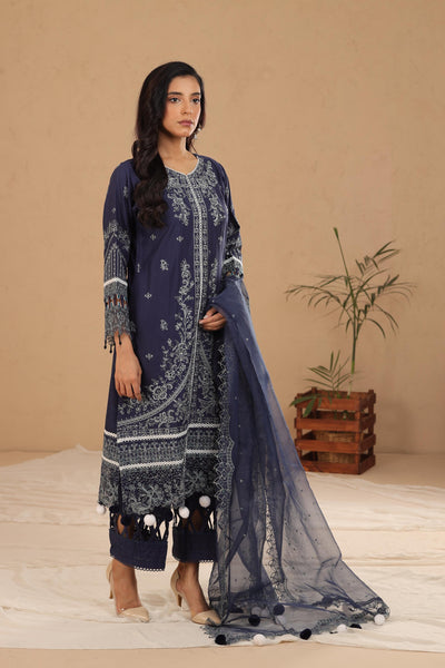 Blue Ochre - Farasha Luxury Lawn Collection