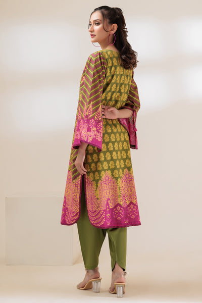 Lawn Green 2 Piece Stitched Suit - Bonanza