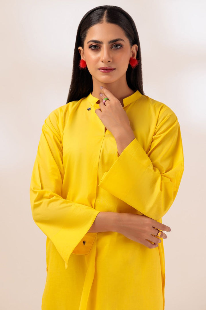 Cambric Yellow 2 Piece Stitched Suit - Bonanza