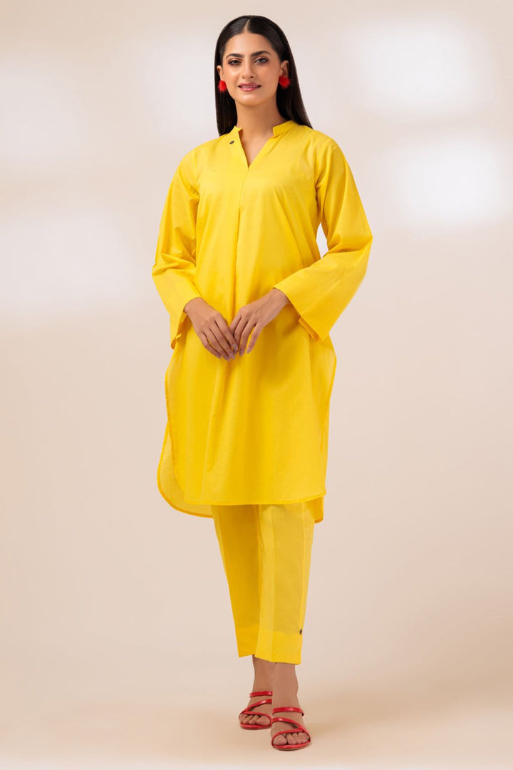 Cambric Yellow 2 Piece Stitched Suit - Bonanza