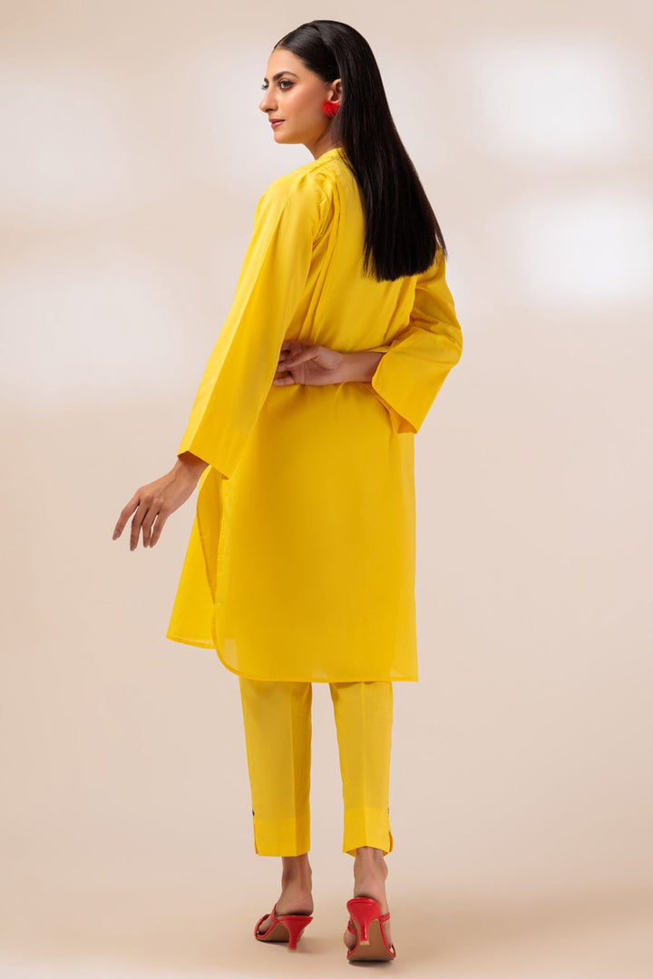 Cambric Yellow 2 Piece Stitched Suit - Bonanza