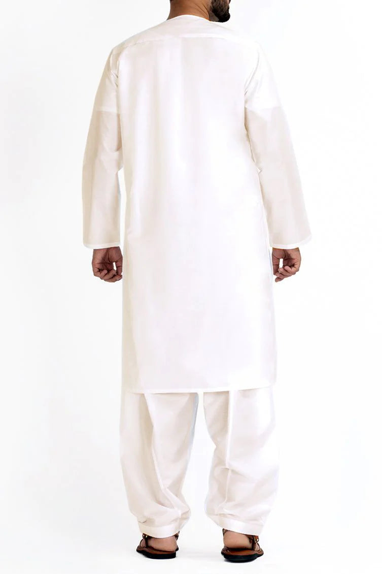Blended Off White Inner Suit- J. Junaid Jamshed