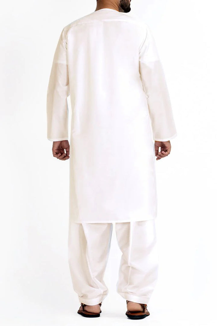 Blended Off White Inner Suit- J. Junaid Jamshed