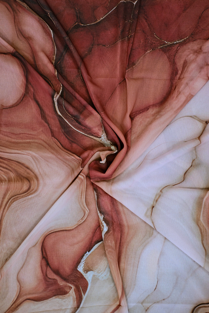 Stone Flow Red Printed Hijab