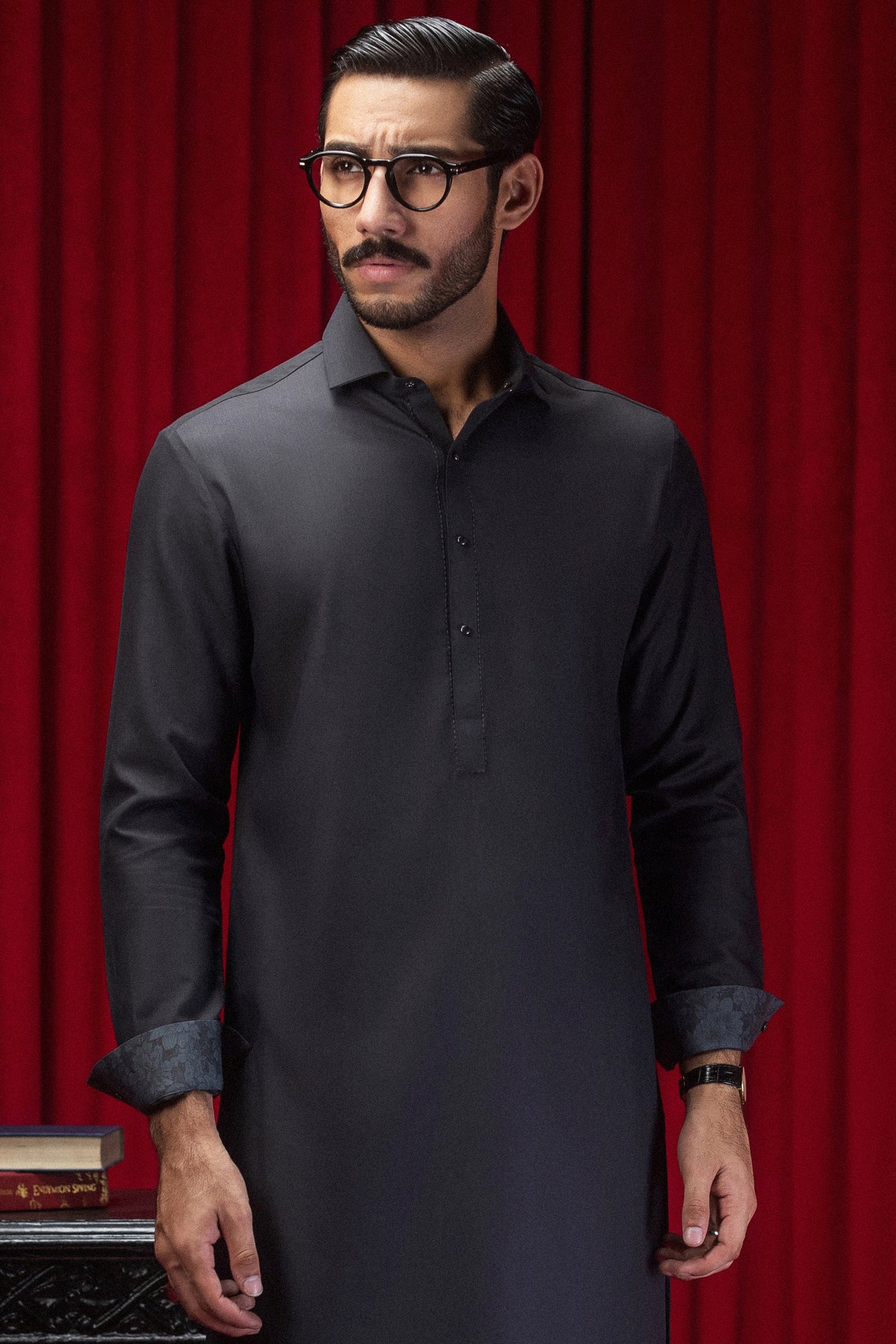 Polyester Grey Shalwar Kameez - Cast & Crew