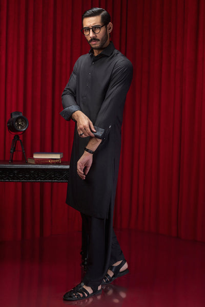 Polyester Grey Shalwar Kameez - Cast & Crew