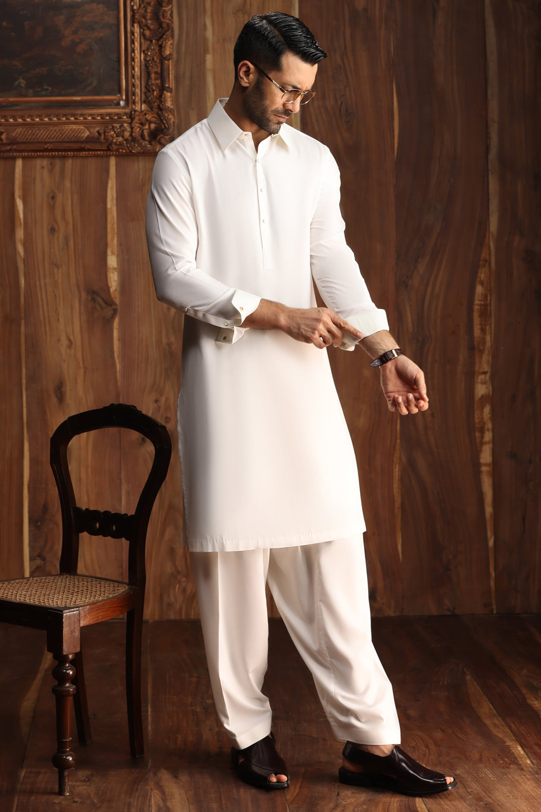 Blended Off White Shalwar Kameez - Cast & Crew