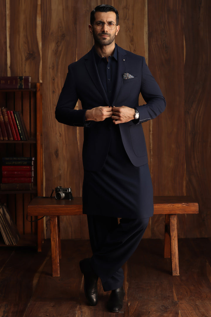 Blended Navy Shalwar Kameez - Cast & Crew